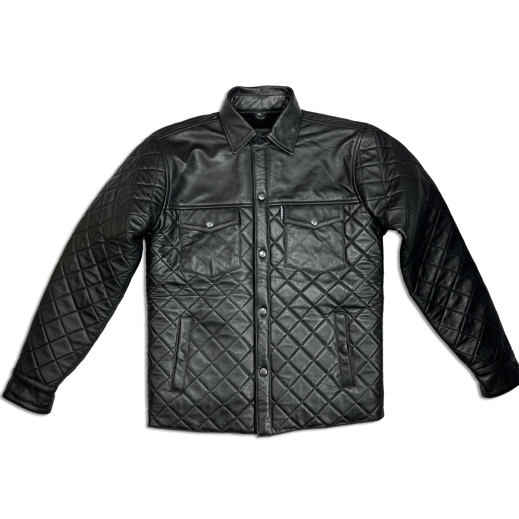 Lords x Cleaver Culture Regulator Jacket - Black Leather Sherpa
