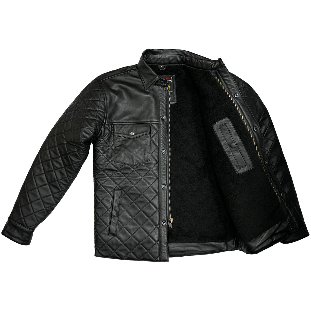 Lords x Cleaver Culture Regulator Jacket - Black Leather Sherpa