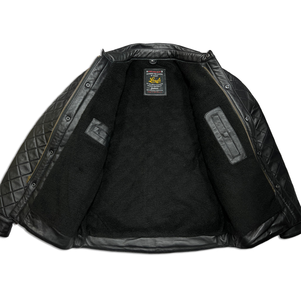 Lords x Cleaver Culture Regulator Jacket - Black Leather Sherpa
