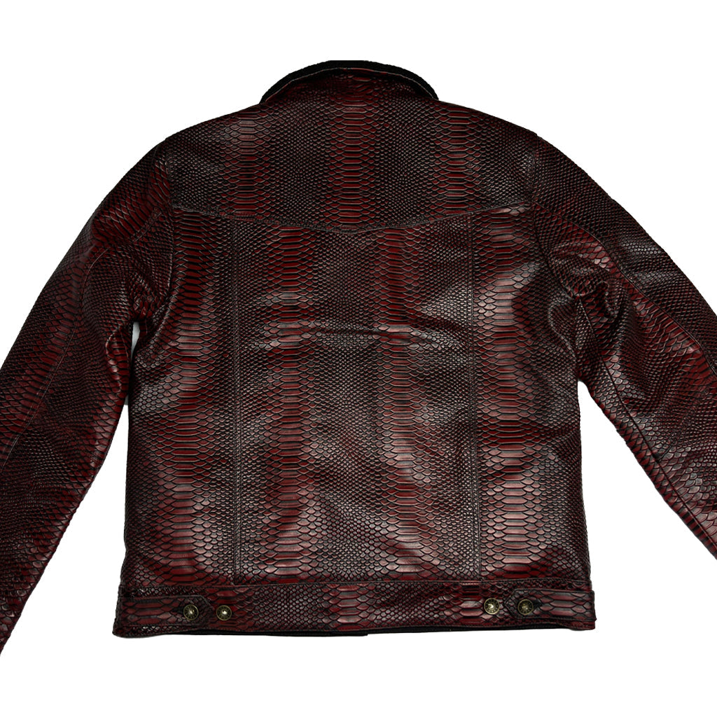 Lords x Cleaver Culture Steazy Ryder Jacket - Ox Blood Dragon Leather Sherpa