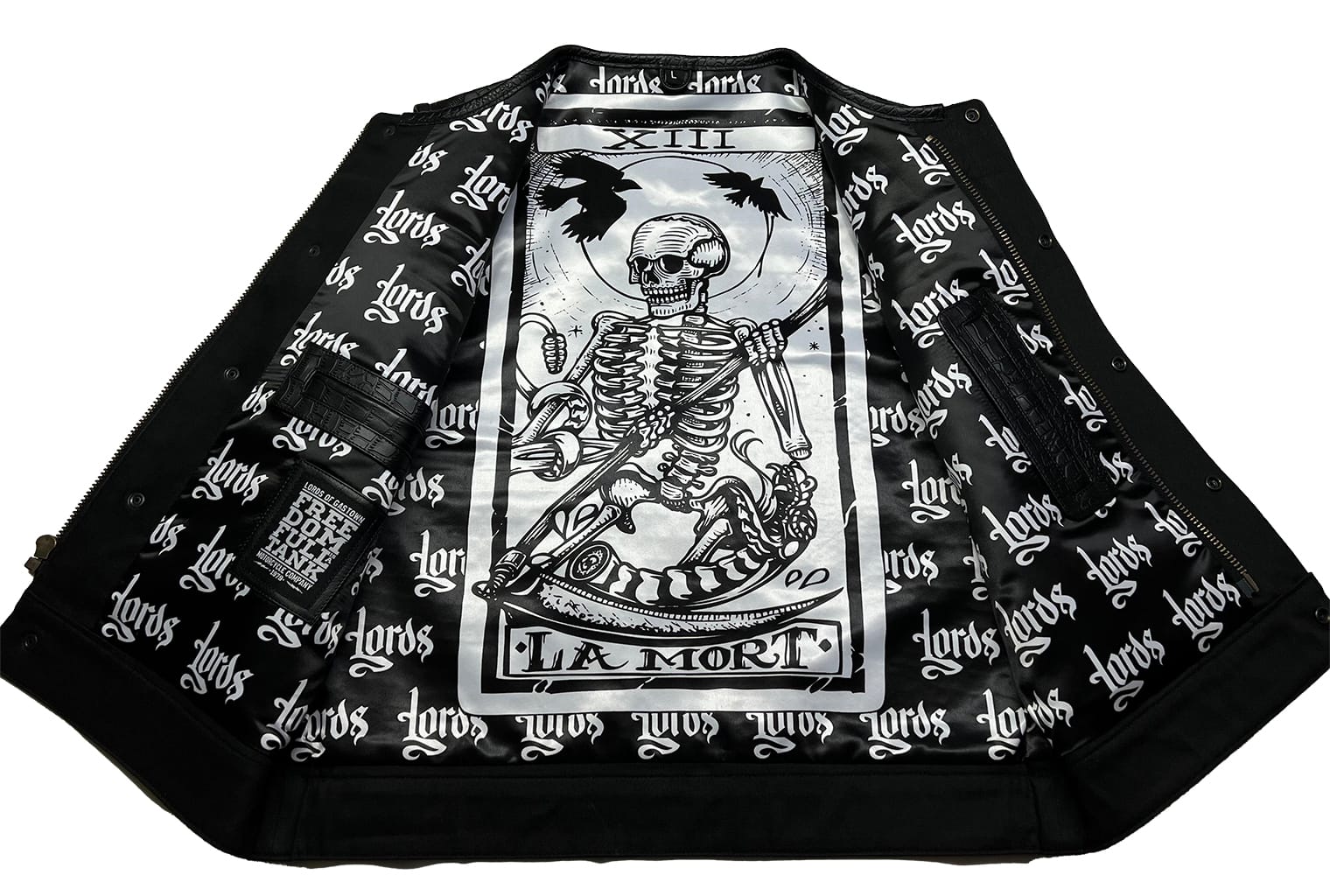 Lords x Cleaver Culture Moto Vest - Black Crocodile