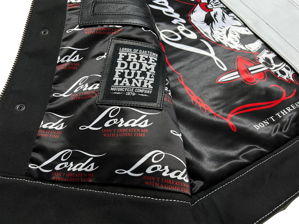 Lords x Cleaver Culture Moto Vest - White/Black Leather